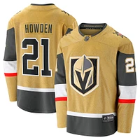 Maillot de joueur fanatiques Brett Howden Gold Vegas Golden Knights Home Premier Breakaway pour hommes