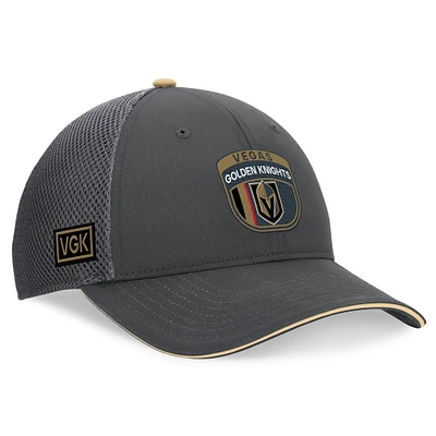 Men's Fanatics Charcoal Vegas Golden Knights 2024 NHL Draft On Stage Trucker Adjustable Hat