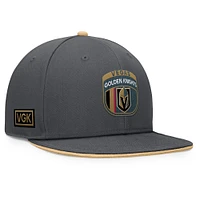 Casquette snapback du repêchage de la LNH 2024 de Vegas Fanatics Charcoal Vegas Golden Knights pour hommes