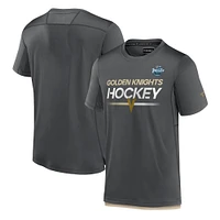 T-shirt Pro Tech authentique Fanatics Charcoal Vegas Golden Knights 2024 NHL Winter Classic pour hommes