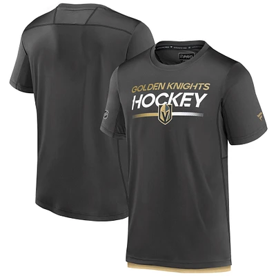 Men's Fanatics  Charcoal Vegas Golden Knights Authentic Pro Tech T-Shirt