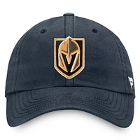 Casquette ajustable Fanatics pour hommes avec logo principal en charbon Vegas Golden Knights Core