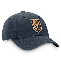 Casquette ajustable Fanatics pour hommes avec logo principal en charbon Vegas Golden Knights Core