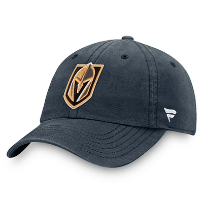 Casquette ajustable Fanatics pour hommes avec logo principal en charbon Vegas Golden Knights Core