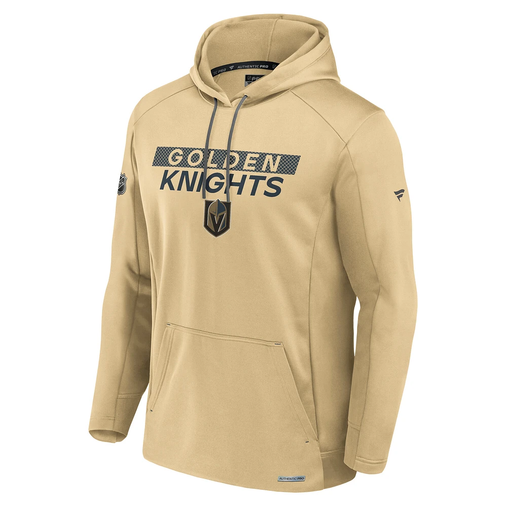 Men's Fanatics  Gold Vegas Golden Knights Authentic Pro Alternate Fleece Pullover Hoodie