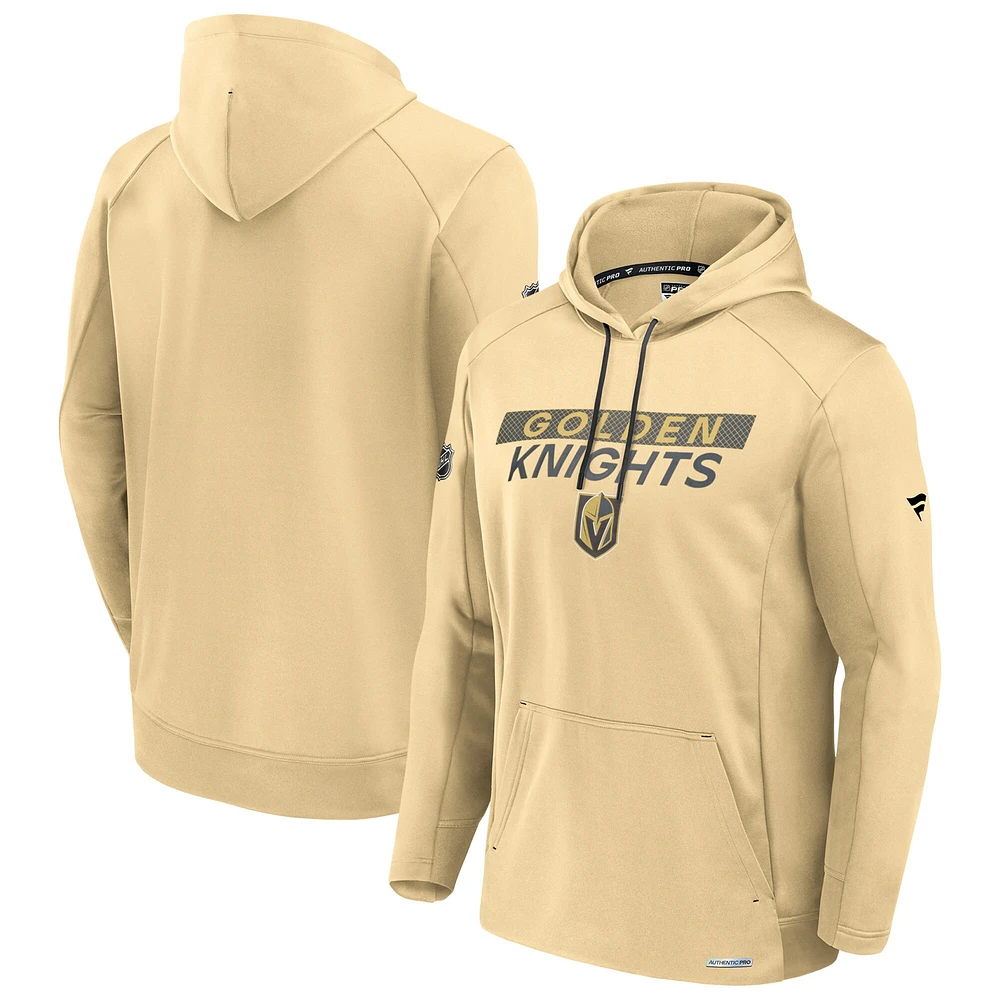 Sweat à capuche en polaire authentique Pro Alternate Vegas Golden Knights Fanatics Gold pour hommes