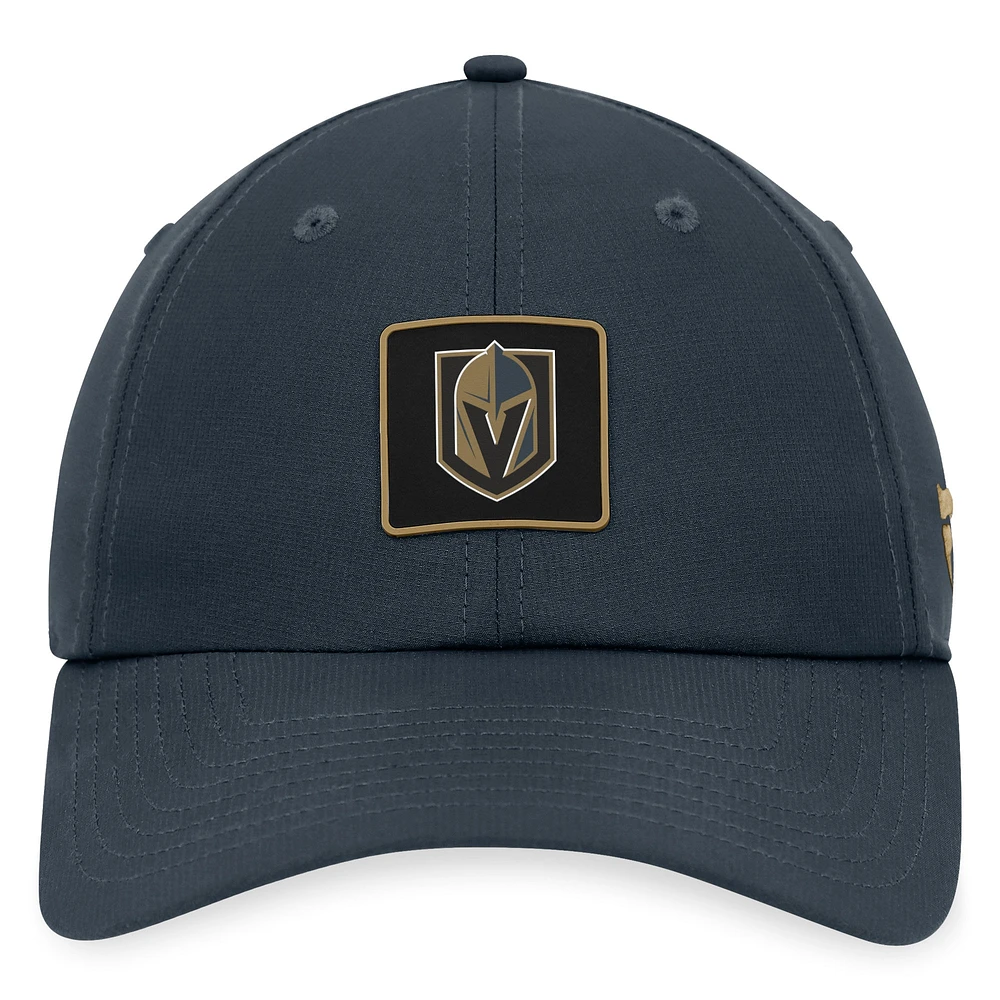 Casquette de performance réglable authentique Pro Fanatics Grey Vegas Golden Knights pour hommes