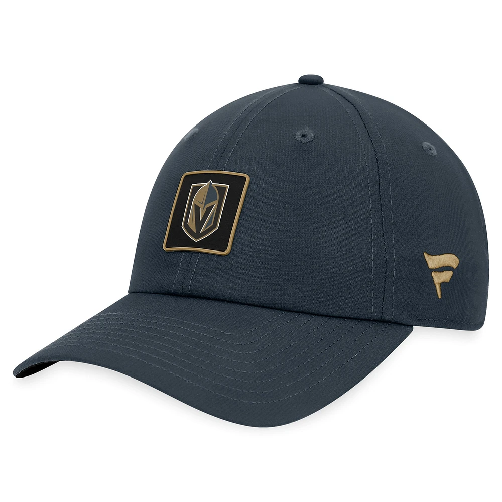 Casquette de performance réglable authentique Pro Fanatics Grey Vegas Golden Knights pour hommes