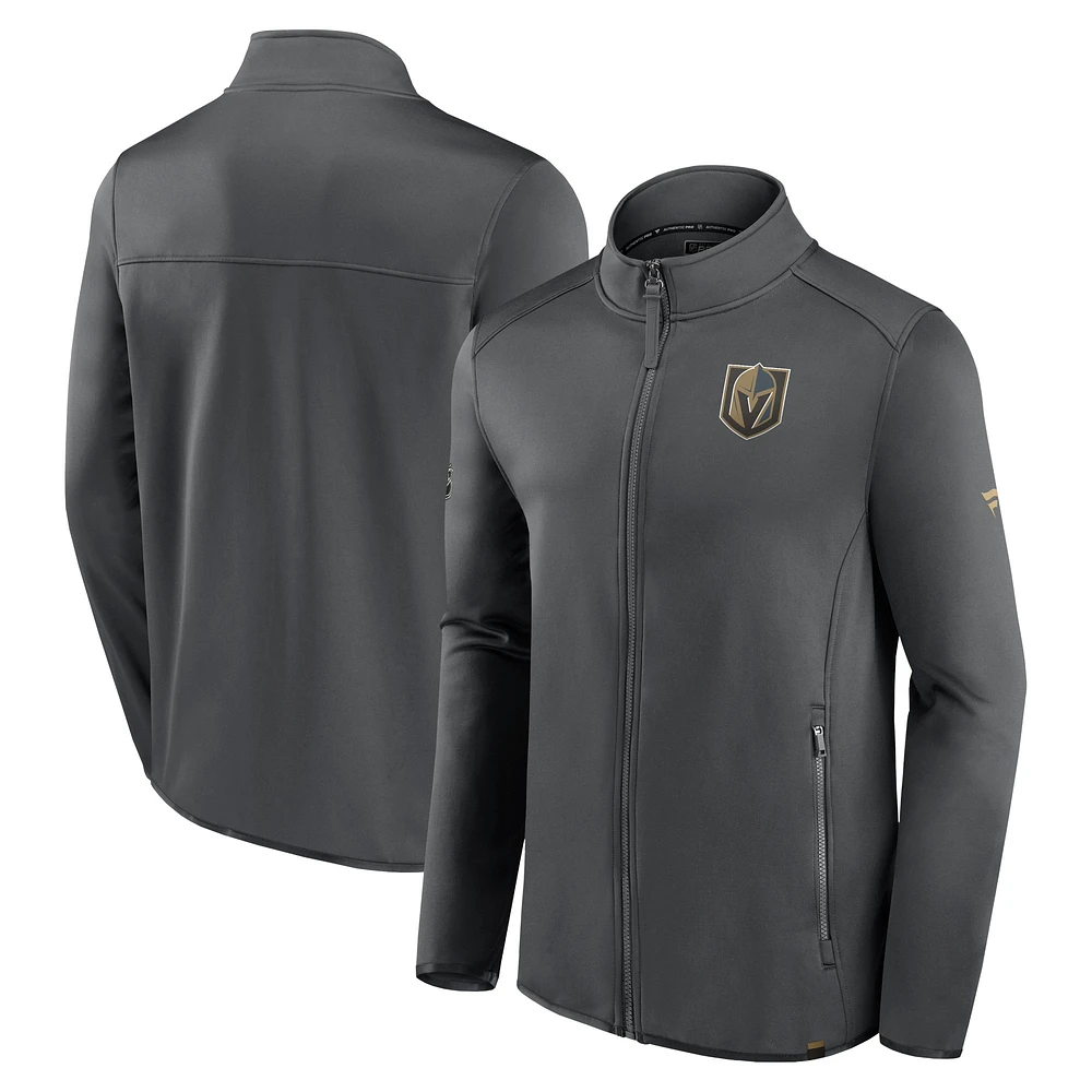 Men's Fanatics  Gray Vegas Golden Knights Authentic Pro Full-Zip Jacket