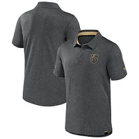 Men's Fanatics  Gray Vegas Golden Knights Authentic Pro Jacquard Polo