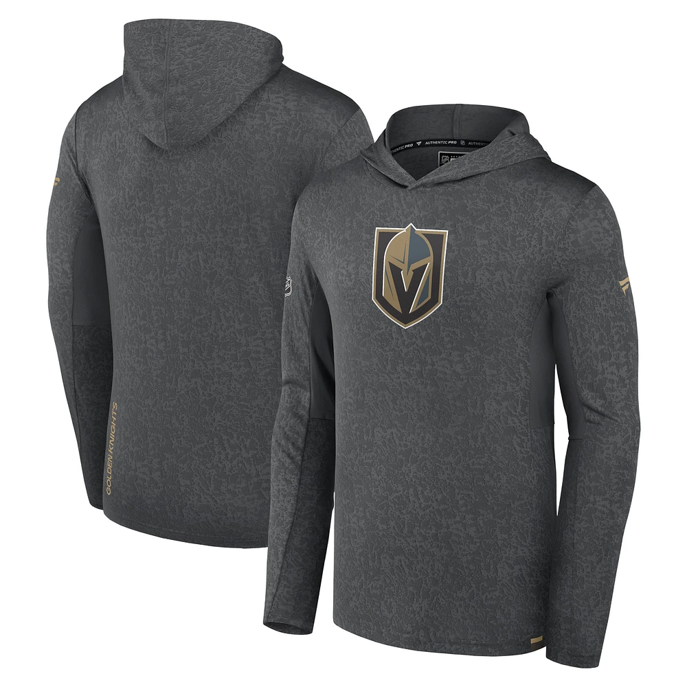 Sweat à capuche léger Fanatics gris Vegas Golden Knights Authentic Pro pour hommes