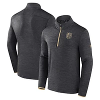 Men's Fanatics  Gray Vegas Golden Knights Authentic Pro Quarter-Zip Pullover Top