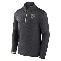 Men's Fanatics  Gray Vegas Golden Knights Authentic Pro Quarter-Zip Pullover Top