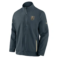 Men's Fanatics Gray Vegas Golden Knights Authentic Pro Rink Coaches Full-Zip Jacket