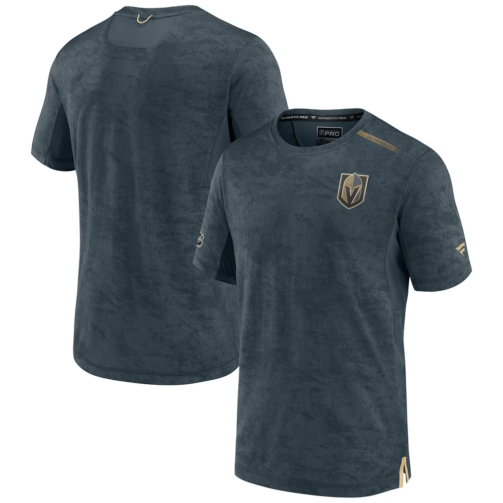 Men's Fanatics Gray Vegas Golden Knights Authentic Pro Rink Premium Camo T-Shirt