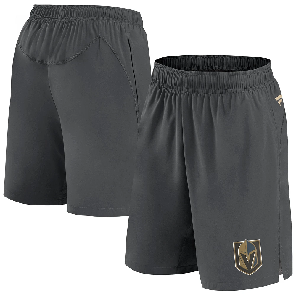 Short Pro Tech authentique Fanatics gris Vegas Golden Knights pour hommes