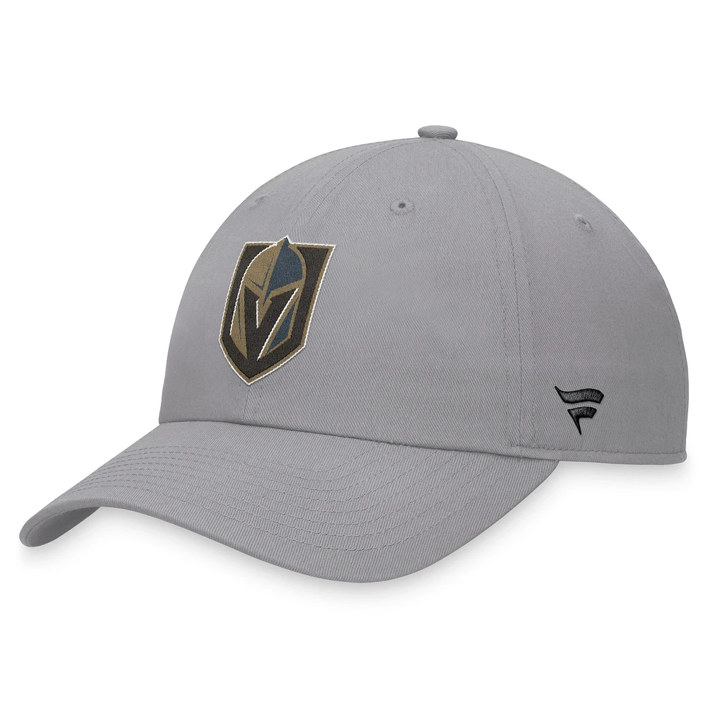 Casquette ajustable pour hommes Fanatics Grey Vegas Golden Knights Extra Time