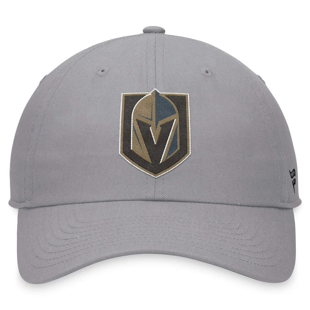 Casquette ajustable pour hommes Fanatics Grey Vegas Golden Knights Extra Time