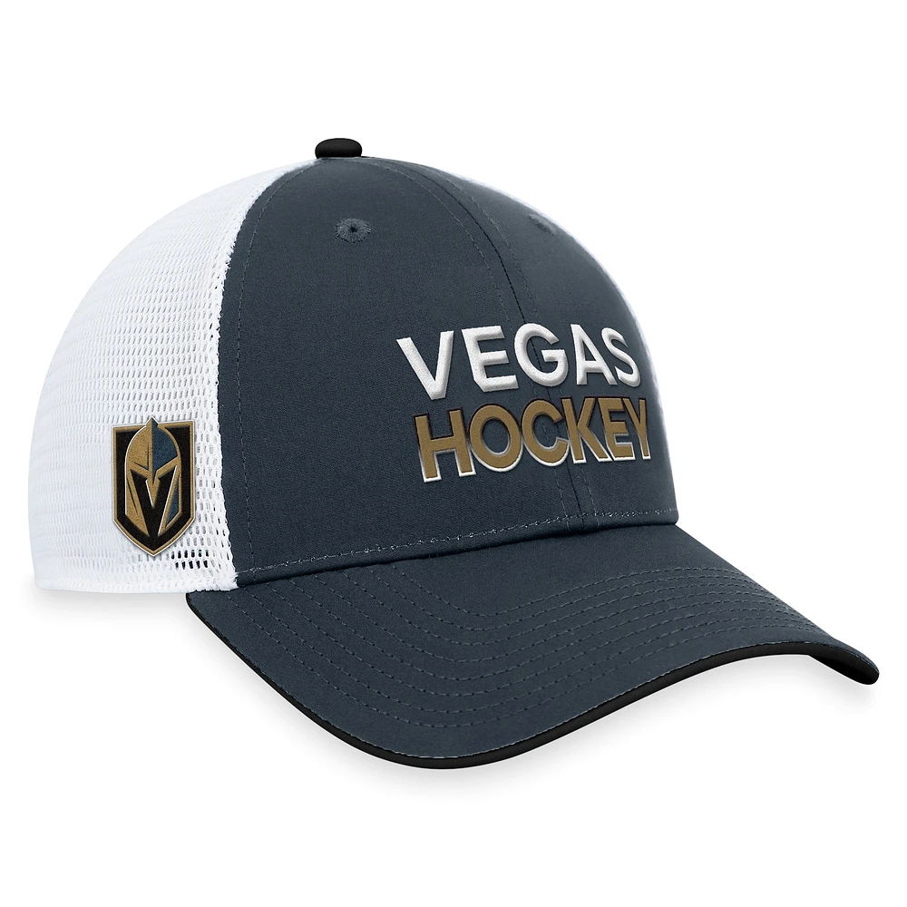 Casquette réglable gris Vegas Golden Knights Rink Trucker Fanatics pour hommes