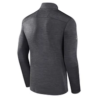 Men's Fanatics  Heather Charcoal Vegas Golden Knights Authentic Pro Lightweight Quarter-Zip Pullover