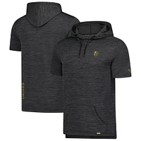 Men's Fanatics  Heather Charcoal Vegas Golden Knights Authentic Pro Short Sleeve Pullover Hoodie