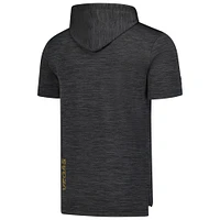 Men's Fanatics  Heather Charcoal Vegas Golden Knights Authentic Pro Short Sleeve Pullover Hoodie
