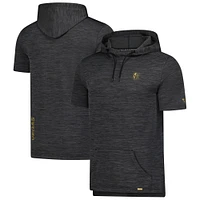 Men's Fanatics  Heather Charcoal Vegas Golden Knights Authentic Pro Short Sleeve Pullover Hoodie