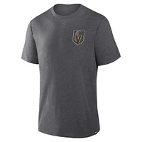 T-shirt tri-blend Fanatics Heather Charcoal Vegas Golden Knights pour homme