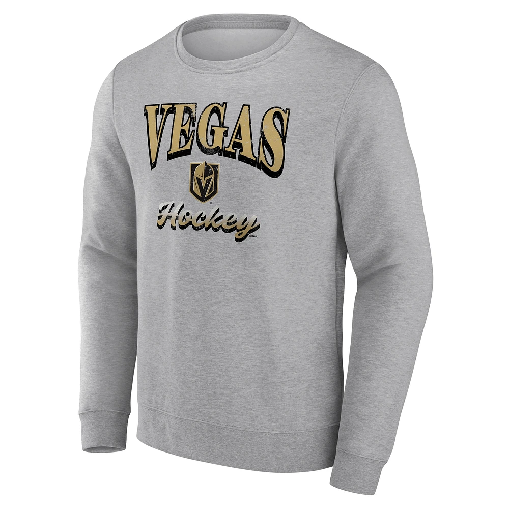 Men's Fanatics Heather Gray Vegas Golden Knights Special Edition 2.0 Pullover Sweatshirt