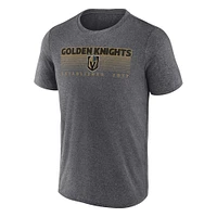 Men's Fanatics Heathered Charcoal Vegas Golden Knights Prodigy Performance T-Shirt