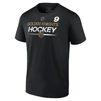 Fanatics pour hommes Jack Eichel Black Vegas Golden Knights Authentic Pro Prime Nom et numéro T-shirt