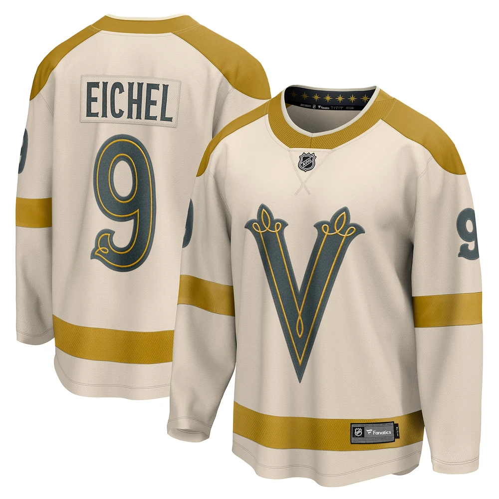 Men's Fanatics Jack Eichel Cream Vegas Golden Knights 2024 NHL Winter Classic Breakaway Player Jersey