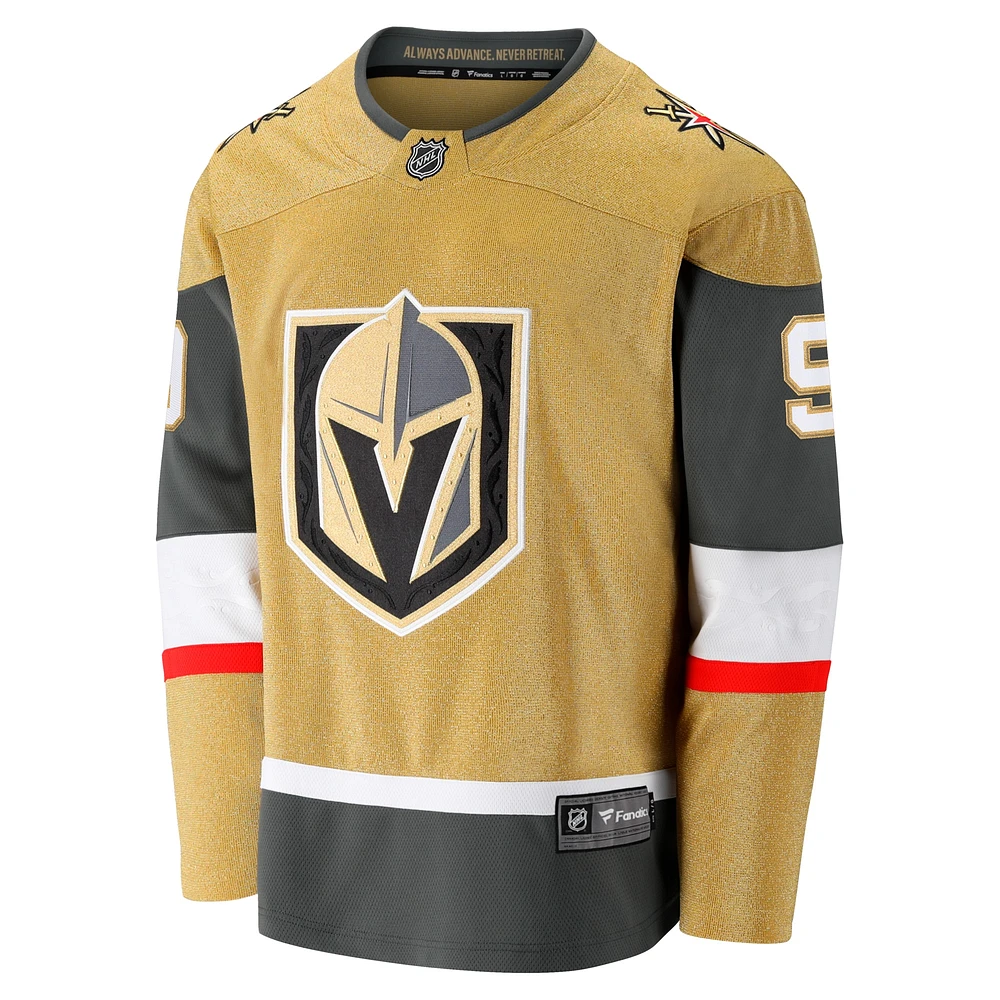 Maillot d'évasion à domicile Fanatics Jack Eichel Gold Vegas Golden Knights pour hommes