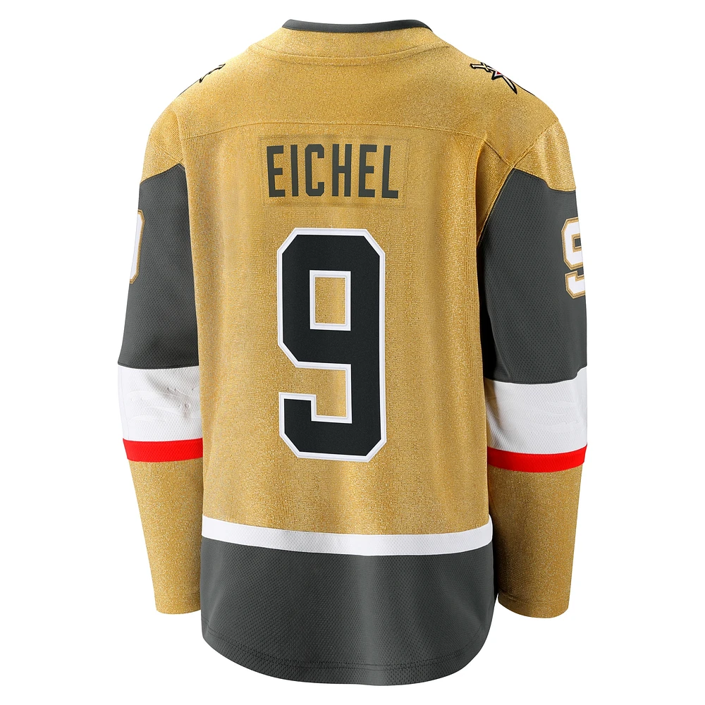 Maillot d'évasion à domicile Fanatics Jack Eichel Gold Vegas Golden Knights pour hommes