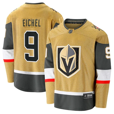 Maillot d'évasion à domicile Fanatics Jack Eichel Gold Vegas Golden Knights pour hommes