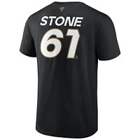 Fanatics pour hommes Mark Stone Black Vegas Golden Knights 2023 Champions de la Coupe Stanley Authentique Pro Nom et numéro T-shirt