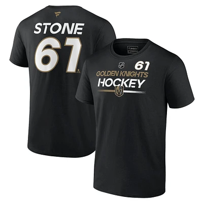 Men's Fanatics Mark Stone Black Vegas Golden Knights Authentic Pro Prime Name & Number T-Shirt