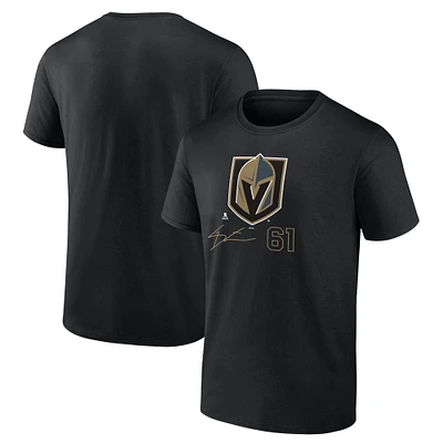 T-shirt avec nom et numéro des Fanatics Mark Stone Black Vegas Golden Knights pour hommes