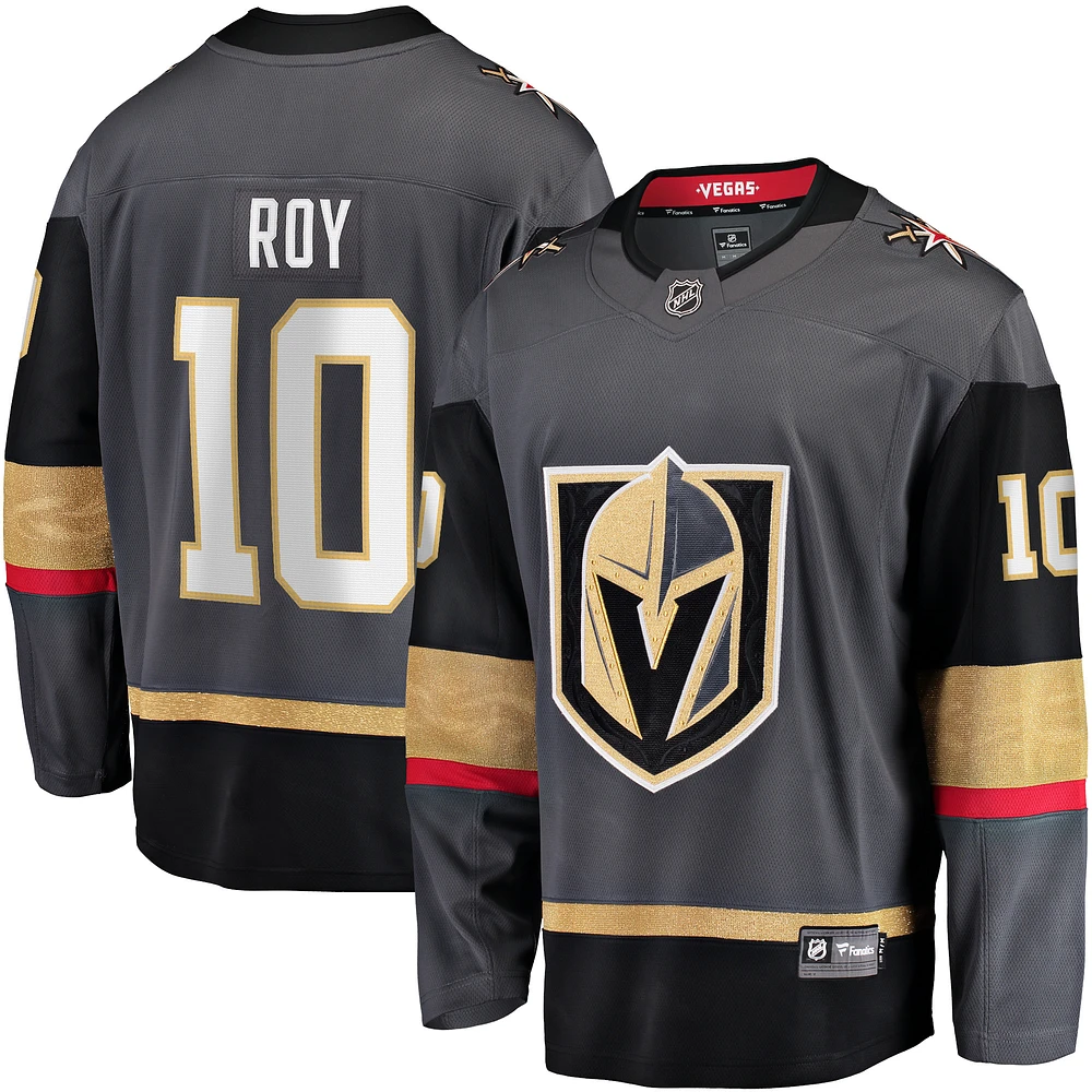 Fanatics pour hommes Nicolas Roy Gris Vegas Golden Knights Home Breakaway Player Maillot