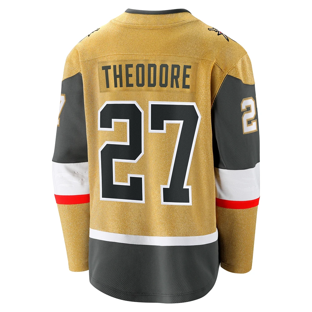 Maillot d'évasion à domicile Fanatics Shea Theodore Gold Vegas Golden Knights pour hommes