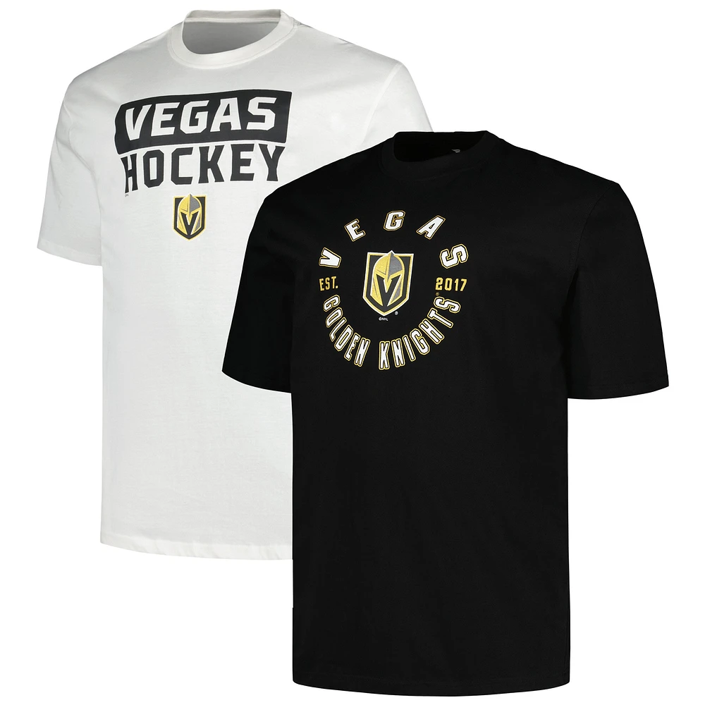 Ensemble de 2 t-shirts Fanatics Vegas Golden Knights Big & Tall pour hommes