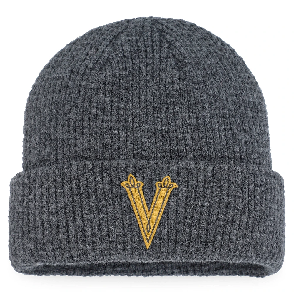 Men's Fanatics Vegas Golden Knights Charcoal 2024 NHL Winter Classic Fisherman Cuffed Knit Hat