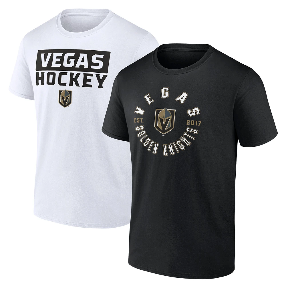 Pack combiné de t-shirts Fanatics Vegas Golden Knights Serve pour hommes