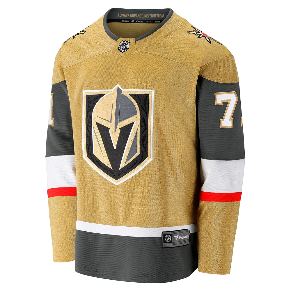 Maillot d'évasion à domicile Fanatics William Karlsson Gold Vegas Golden Knights pour hommes