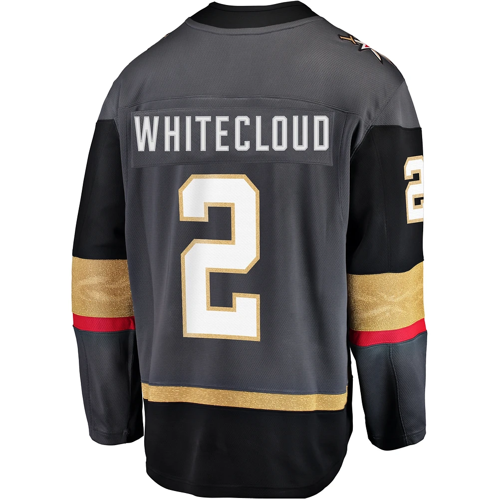 Fanatiques pour hommes de marque Zach Whitecloud Gray Vegas Golden Knights Breakaway - Maillot joueur