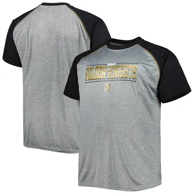 Vegas Golden Knights Big & Tall Logo Raglan T-Shirt - Heather Gray