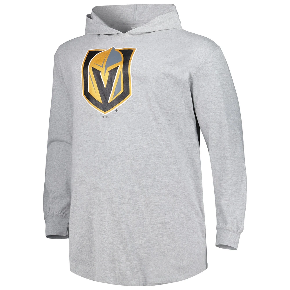 Men's Heather Gray Vegas Golden Knights Big & Tall Pullover Hoodie