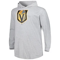 Men's Heather Gray Vegas Golden Knights Big & Tall Pullover Hoodie