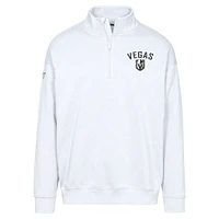 Sweat-shirt à glissière quart de tour Murray City Capsule pour homme Levelwear blanc Vegas Golden Knights
