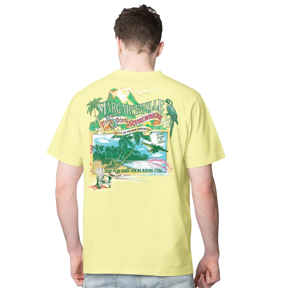 T-shirt jaune pour homme Margaritaville Vegas Golden Knights Time Flies